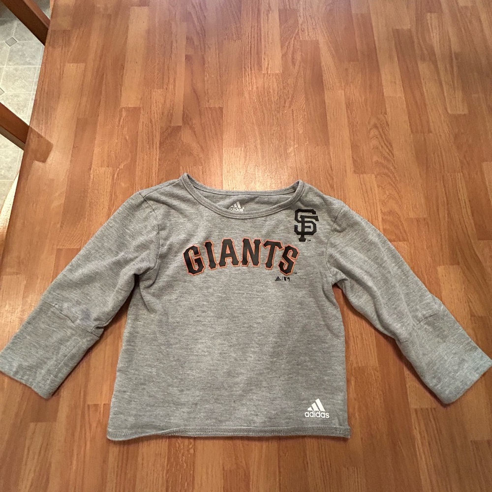 Adidas Kids Gray Giants Long Sleeve Tee